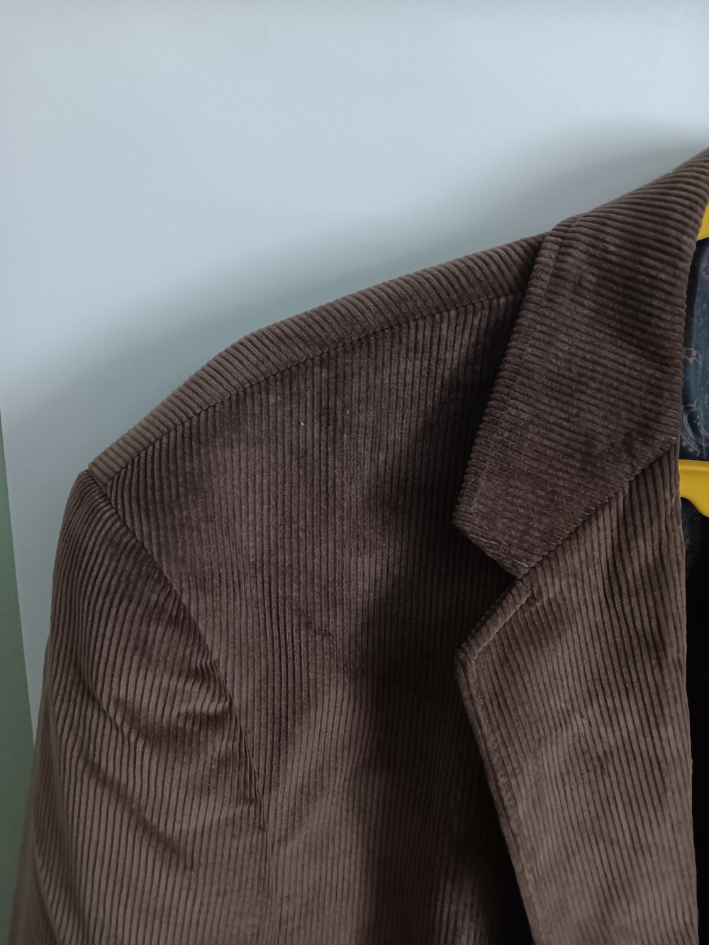 Stafford Essentials Men's Brown Corduroy Blazer Sport Coat Paisley Lined 5Pocket - Picture 6 of 7